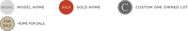Custom One Homes - Lot Key - Available Homes