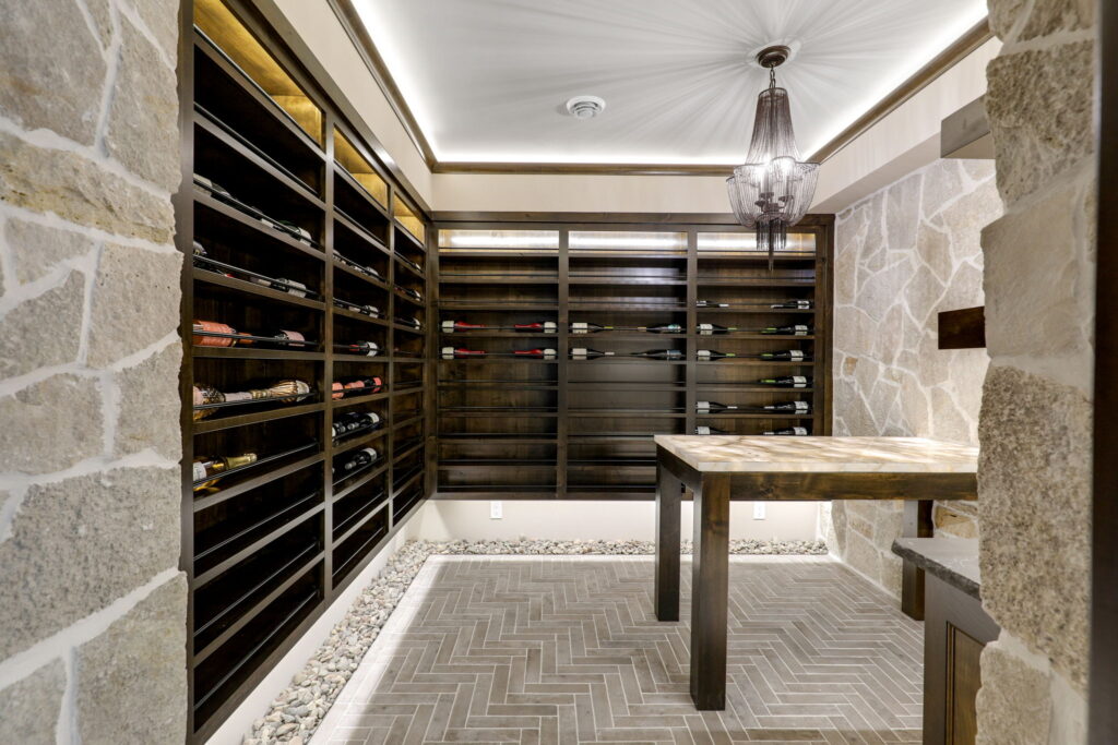 brown wine cellar