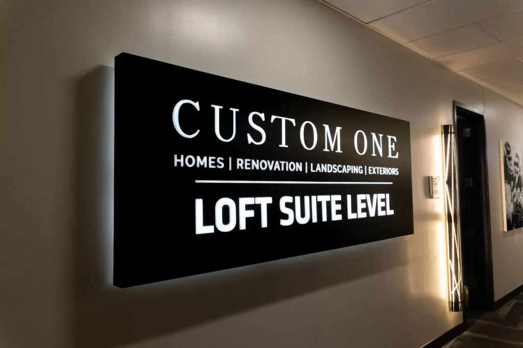 Custom One Loft Suite Level Hallway Sign